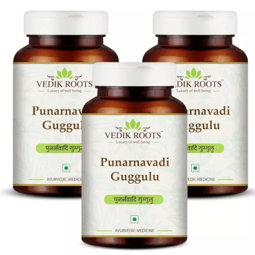 Vedikroots Punarnavadi Guggulu  Tablets (60 Tablets, Pack of 3)