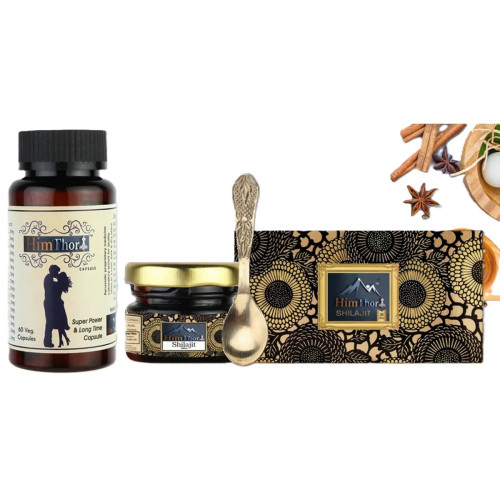 Himthor Shilajit  Capsulesule And Shilajit Resin (60 Capsules + 20gm) (1Pack)