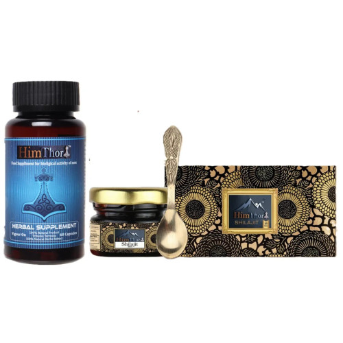 Himthor Power  Capsulesule And Gold Shilajit Resin (60 Capsules + 20gm) (1Pack)