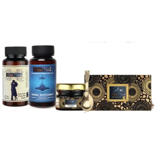 Himthor Shilajit  Capsulesule + Power  Capsulesule + Shilajit Resin (Each 60 Capsules + 20gm) (1Pack)