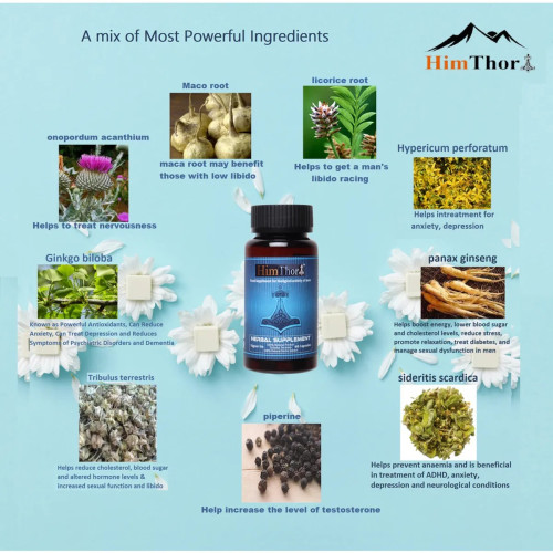 Himthor Power  Capsulesule + massage Oil + Shilajit Resin (60 Capsules + 60ml+ 20gm) (1Pack)