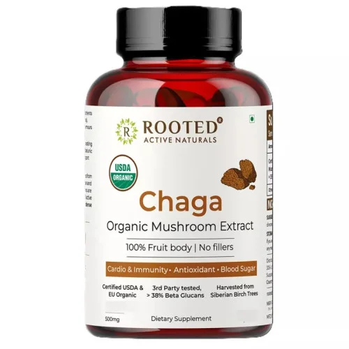 Rooted Active Naturals Chaga  Capsules (60cap)