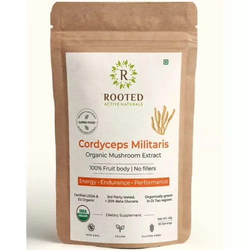 Rooted Active Naturals Cordyceps Militaris Powder (45g)