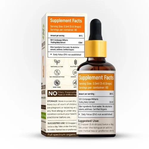 Rooted Active Naturals Cordyceps Militaris Liquid (30ml)