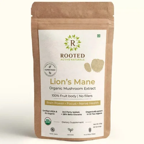 Rooted Active Naturals Lions Mane Powder (60g)