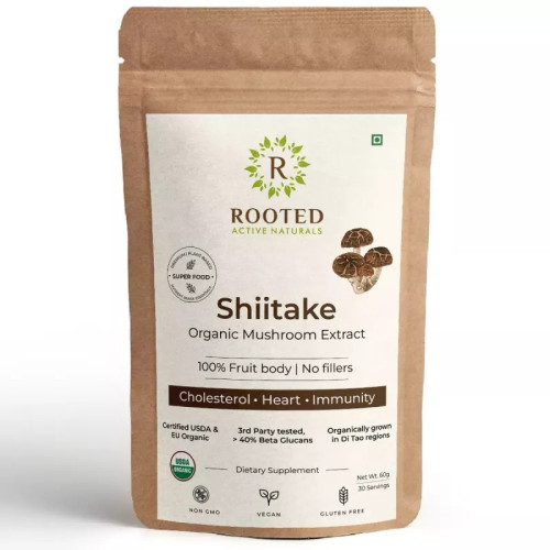 Rooted Active Naturals Shiitake Powder (60g)