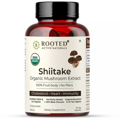 Rooted Active Naturals Shiitake  Capsules (60cap)
