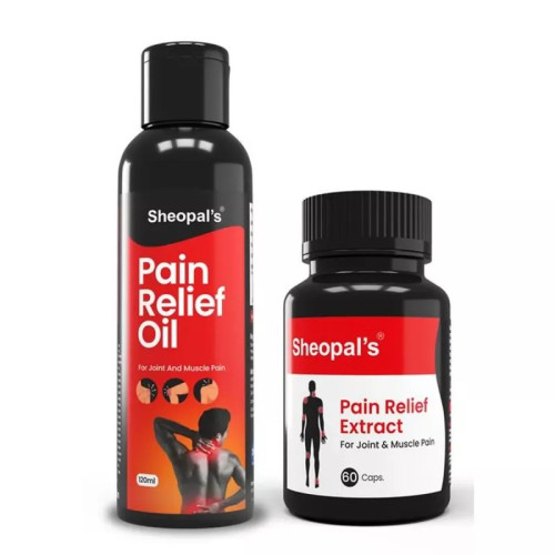 Sheopals Pain Relief Oil And Extract  Capsules (120ml + 60  Capsules) (1Pack)