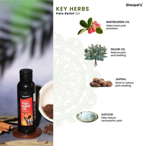 Sheopals Pain Relief Oil And Extract  Capsules (120ml + 60  Capsules) (1Pack)