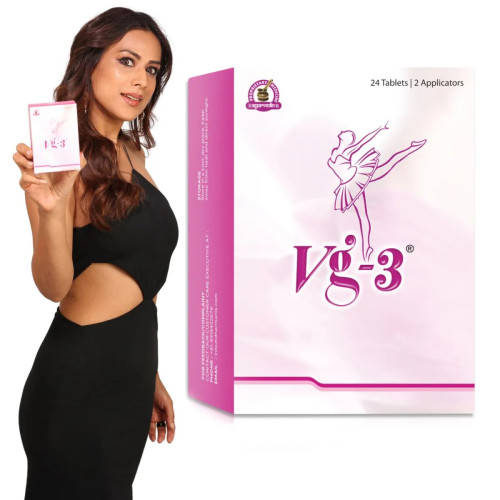 Dharmanis International Vg-3  Tablets For Women (With 2 Applicators) (24 Tablets)