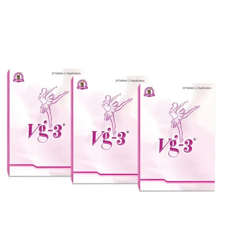 Dharmanis International Vg-3  Tablets For Women (With 2 Applicators) (24 Tablets, Pack of 3)
