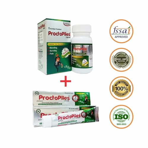 Vrinda Proctopiles  Capsules + Cream (24  Capsules + 25g) (1Pack)