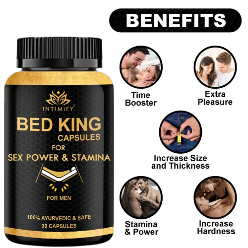 Intimify Bed King  Capsules + Sandha Oil Ling Booster (30  Capsules + 15 ml) (1Pack)