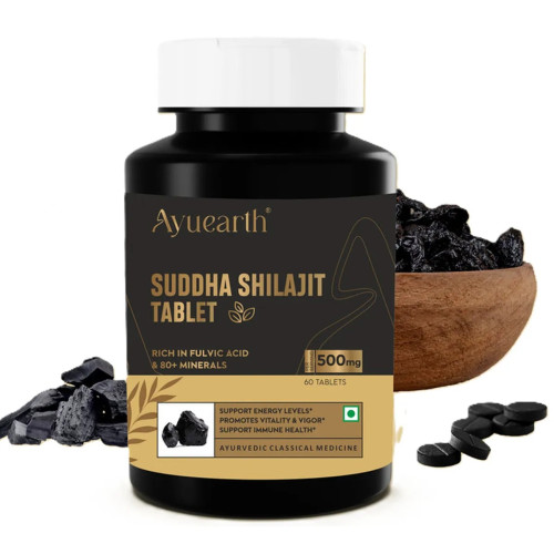 Ayuearth Suddha Shilajit  Tablet (60 Tablets)