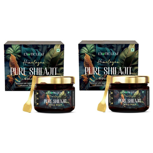 Exotic Leaf Himalayan Pure Shilajit Gold Resin (10g, Pack of 2)