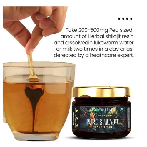 Exotic Leaf Himalayan Pure Shilajit Gold Resin (10g, Pack of 2)