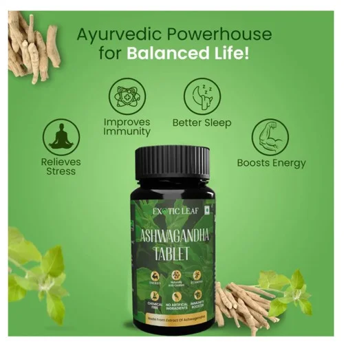 Exotic Leaf Ashwagandha  Tablet (120 Tablets)