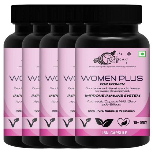 Riffway Women Plus  Capsules (15cap, Pack of 5)