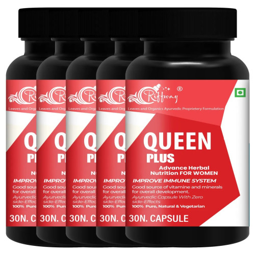 Riffway Queen Plus  Capsulesule For Women (30cap, Pack of 5)