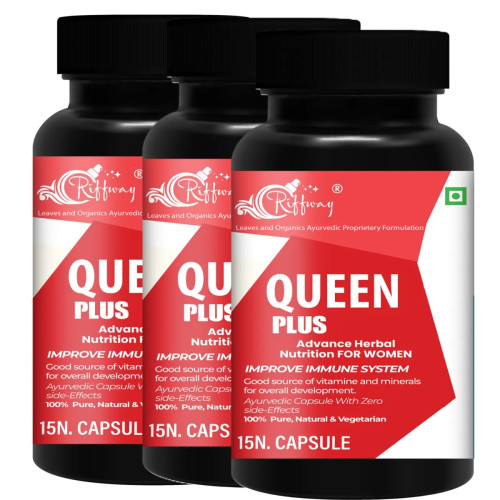 Riffway Queen Plus  Capsulesule For Women (15cap, Pack of 3)