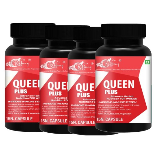 Riffway Queen Plus  Capsulesule For Women (15cap, Pack of 4)