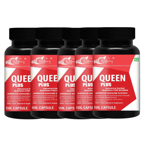 Riffway Queen Plus  Capsulesule For Women (15cap, Pack of 5)