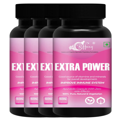 Riffway Extra Power  Capsulesule For Women (60cap, Pack of 4)