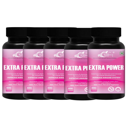 Riffway Extra Power  Capsulesule For Women (60cap, Pack of 5)