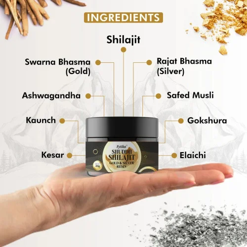 Fytika Healthcare Product Shuddh Shilajit Gold & Silver Resin (20g)