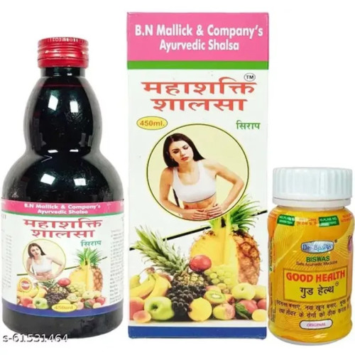 Dr Biswas Good Health  Capsulesule + Mahashakti Shalsa Syrup (50 Capsules + 450ml) (1Pack)