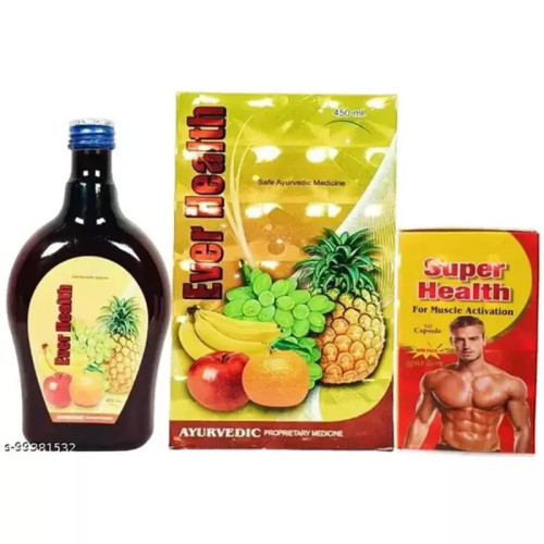 Dr Biswas Ever Health Tonic + Super Health  Capsulesule (450ml + 50 Capsules) (1Pack)