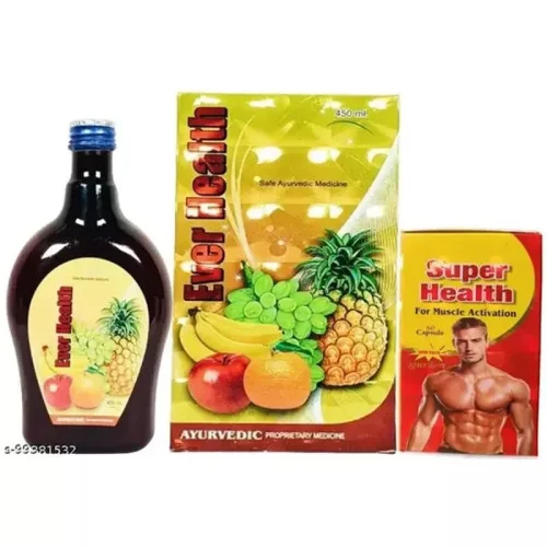 Dr Biswas Ever Health Tonic + Super Health  Capsulesule (450ml + 50 Capsules) (1Pack)