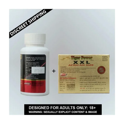 Dr Chopra Big Penis  Capsulesule + Xxl African Size Cream (60 Capsules + 10g) (1Pack)