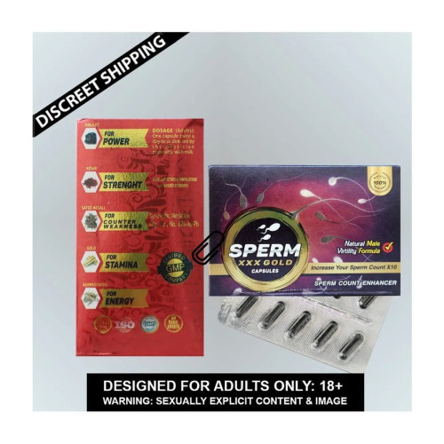 Roy Biotech Sandda Double Power  Capsules For Men + Sperm Xxx Gold  Capsules (60 Capsules + 10ml) (1Pack)