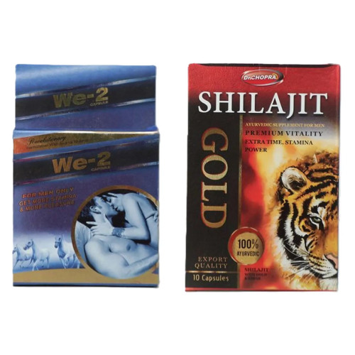 Roy Biotech We 2  Capsulesule + Shilajit Gold  Capsulesule (Each 10 Capsules) (1Pack)