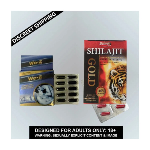 Roy Biotech We 2  Capsulesule + Shilajit Gold  Capsulesule (Each 10 Capsules) (1Pack)