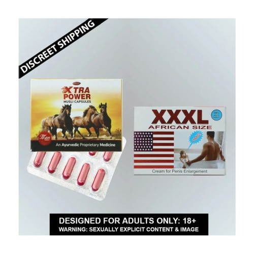 Roy Biotech Xtra Power Musli  Capsulesule + Xxxl African Size Cream (10 Capsules +10gm) (1Pack)