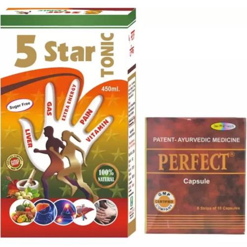 Dev Pharmacy Perfect  Capsulesule + 5 Star Tonic (60 Capsules + 450ml) (1Pack)