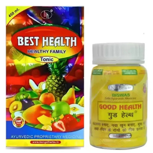 Dr Biswas Good Health  Capsulesule + Best Health Tonic (60 Capsules + 450ml) (1Pack)