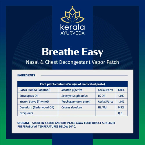 Kerala Ayurveda Breathe Easy Vapor Patch (4pcs)