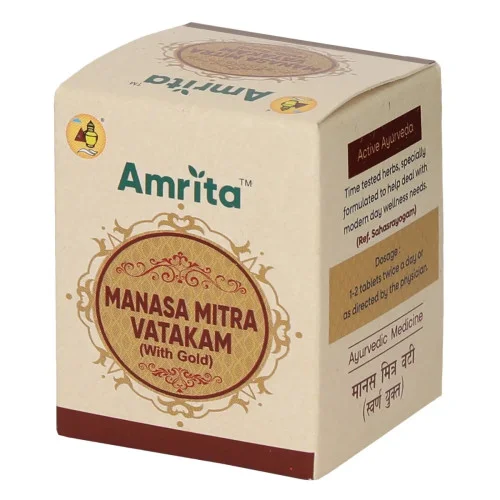 Amrita Manasmitra Vatakam With Gold (30 Tablets)