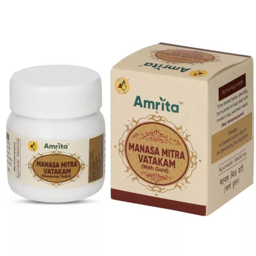 Amrita Manasmitra Vatakam With Gold (100 Tablets)