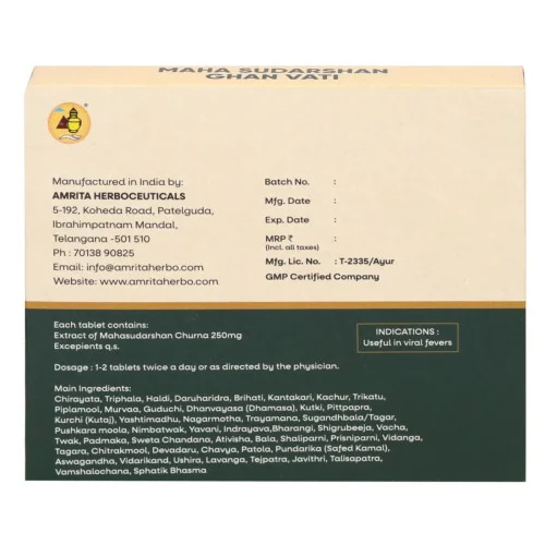 Amrita Maha Sudarshan Ghan Vati (90 Tablets)