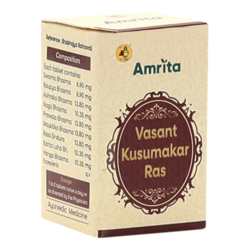 Amrita Vasant Kusumakar Ras (100 Tablets)
