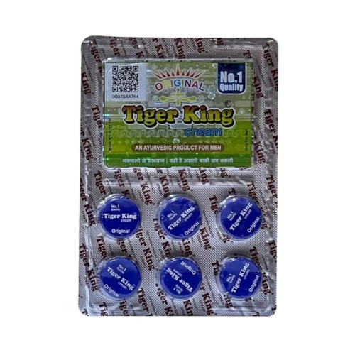 Amritveda Tiger King Cream + Himalaya Confido  Tablet For Men (6x1.2g + 60 Capsules) (1Pack)