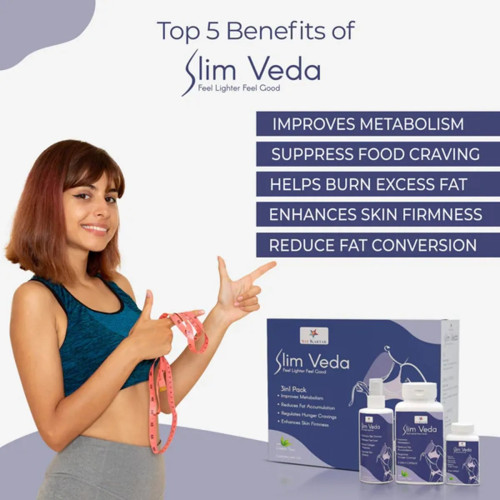 Sat Kartar Slim Veda 3 in 1 Pack Weight Loss  Capsules + Oil (60 Capsules+60 Capsules+100ml) (1Pack)