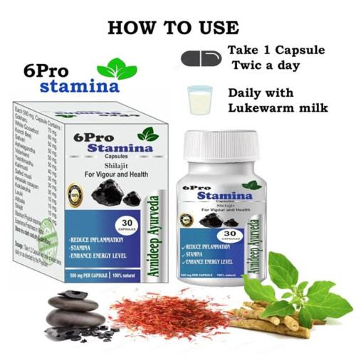 Avni Deep Ayurveda 6 Pro Stamina  Capsules (30cap)