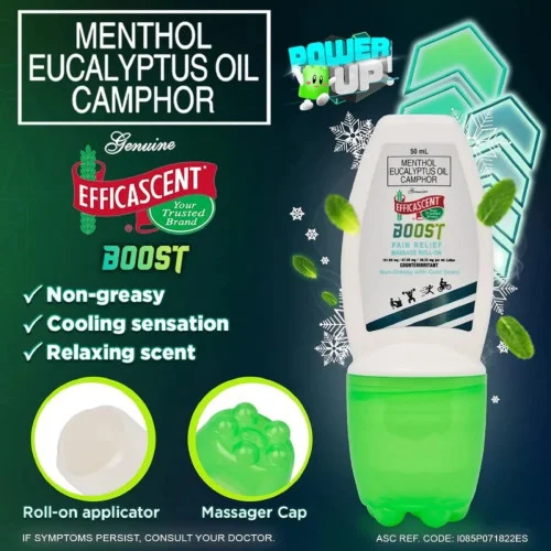 Movitronix Efficascent Boost Pain Relief Massage Roll-On (50ml)