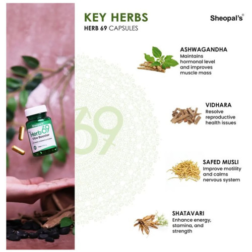 Sheopals Herb-69 Vibe Booster  Capsules (60cap, Pack of 3)