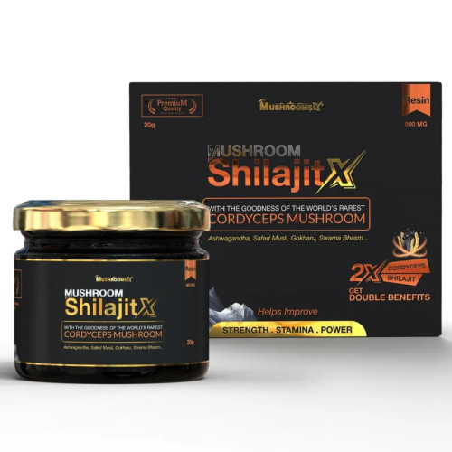 Mushroomex Mushroom Shilajitx Resin Gold With Cordyceps Mushroom (20g)